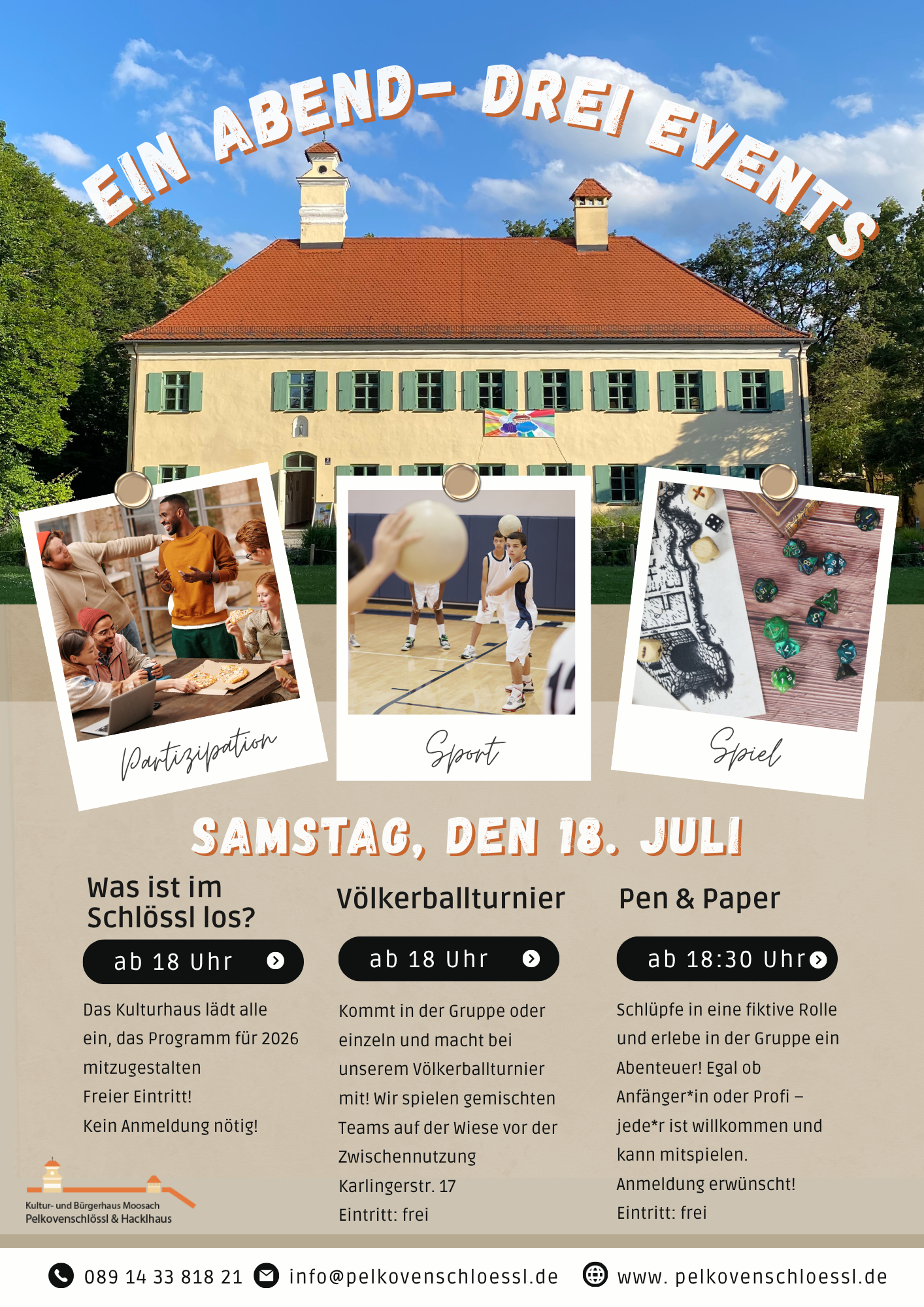 1 Abend 3 Events: Völkerballturnier