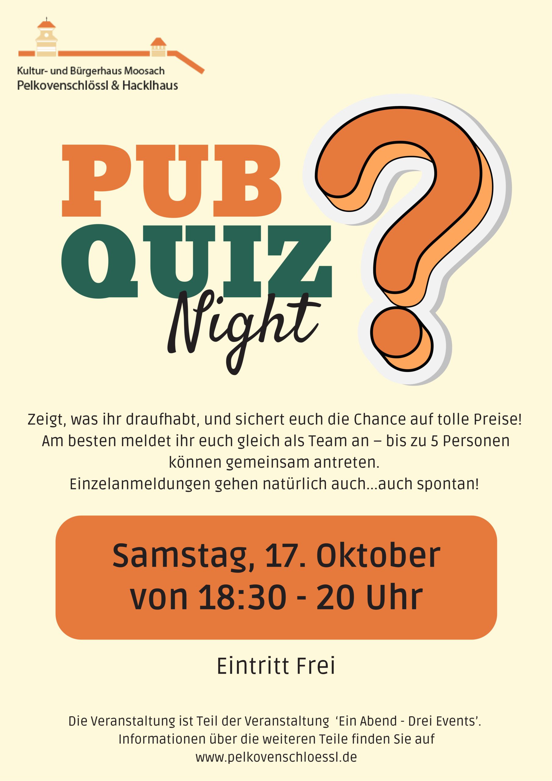3er Abend: Pub Quiz